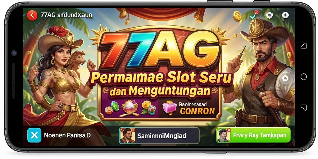 Gameplay menarik dalam permainan slot 77AG di ponsel.