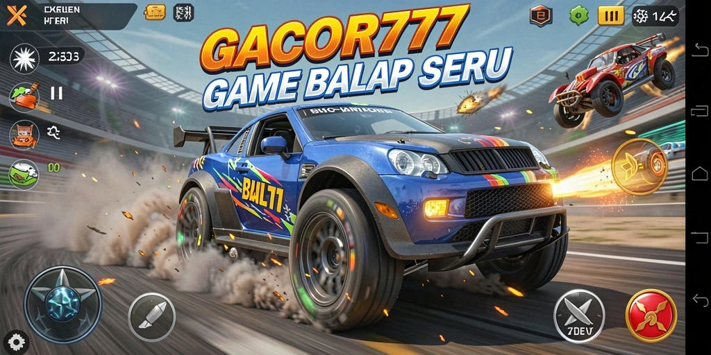 Tampilan gameplay balap seru di GACOR777.