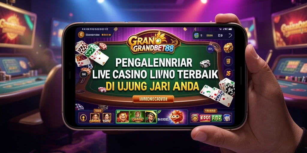 Tampilan menarik dan interaktif dari gameplay Live Casino di GRANDBET88.