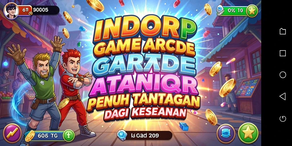 Tangkapan layar yang menunjukkan momen seru dalam gameplay Arcade.