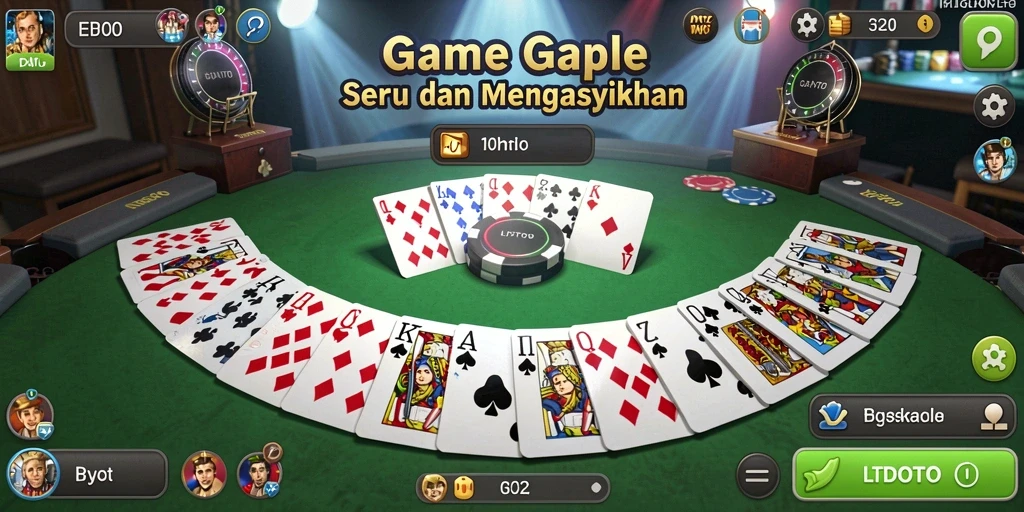 Screenshot gameplay LTDTOTO yang menampilkan suasana seru bermain Gaple.