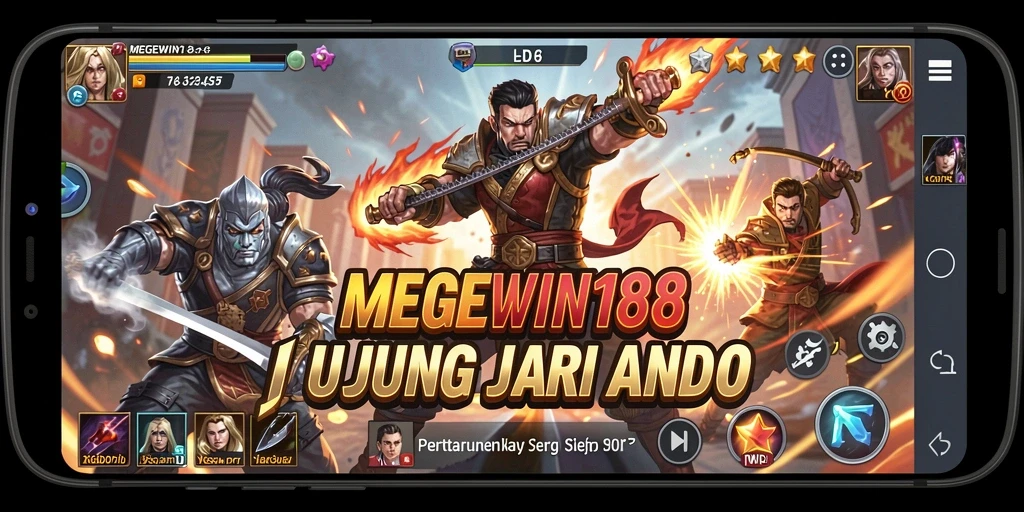Tangkapan layar MEGEWIN188 menampilkan aksi pertarungan yang mendebarkan.