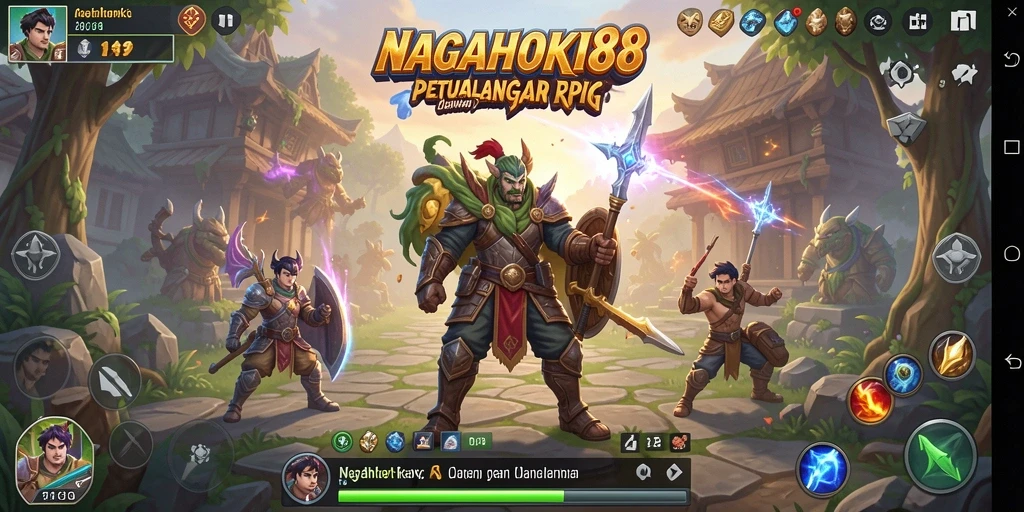 Screenshot menampilkan aksi mendebarkan dalam gameplay RPG NAGAHOKI88.