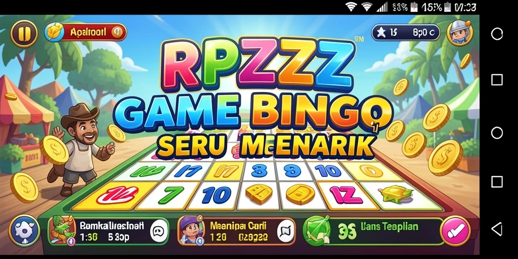 Screenshot RPZZZ menampilkan gameplay Bingo yang menarik dan interaktif.
