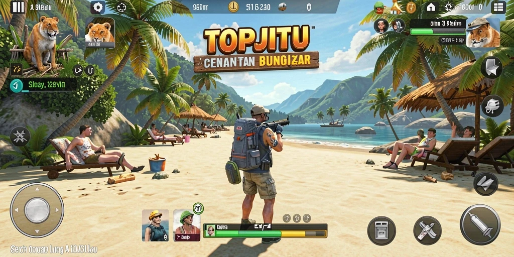 Tampilan gameplay seru dari TOPJITU yang menarik dengan banyak tantangan.