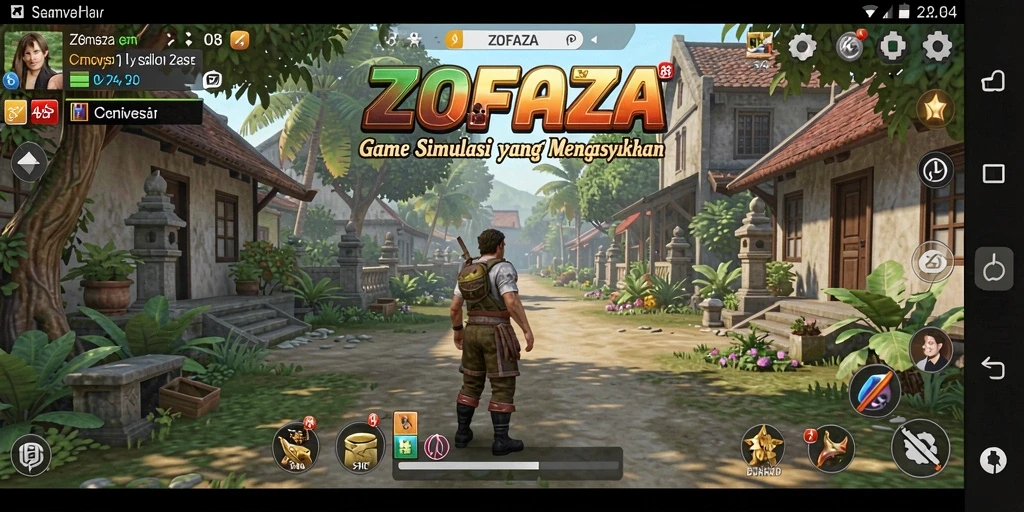 Gameplay ZOFAZA yang menarik dengan berbagai skenario simulasi.